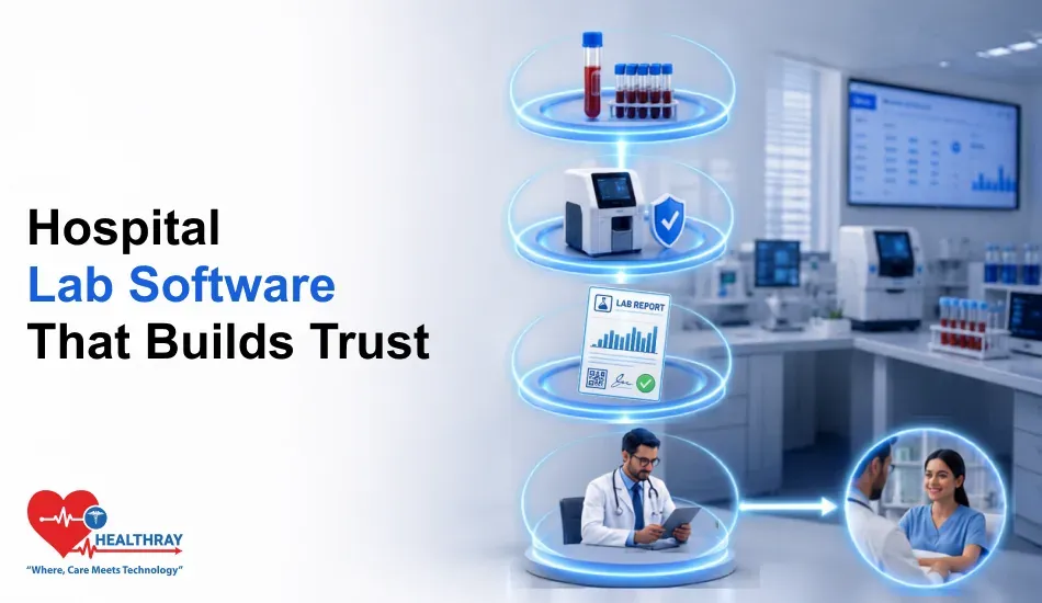 Hospital lab software streamlines sample processing, laboratory validation, and report delivery to improve accuracy, efficiency, and doctor trust.