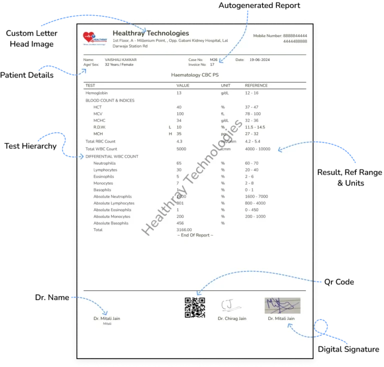 High Quality Lab Reports And Lab Bills Printouts Healthray