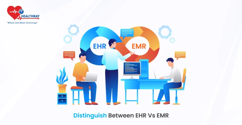 Distinguish between EHR vs EMR - Healthray