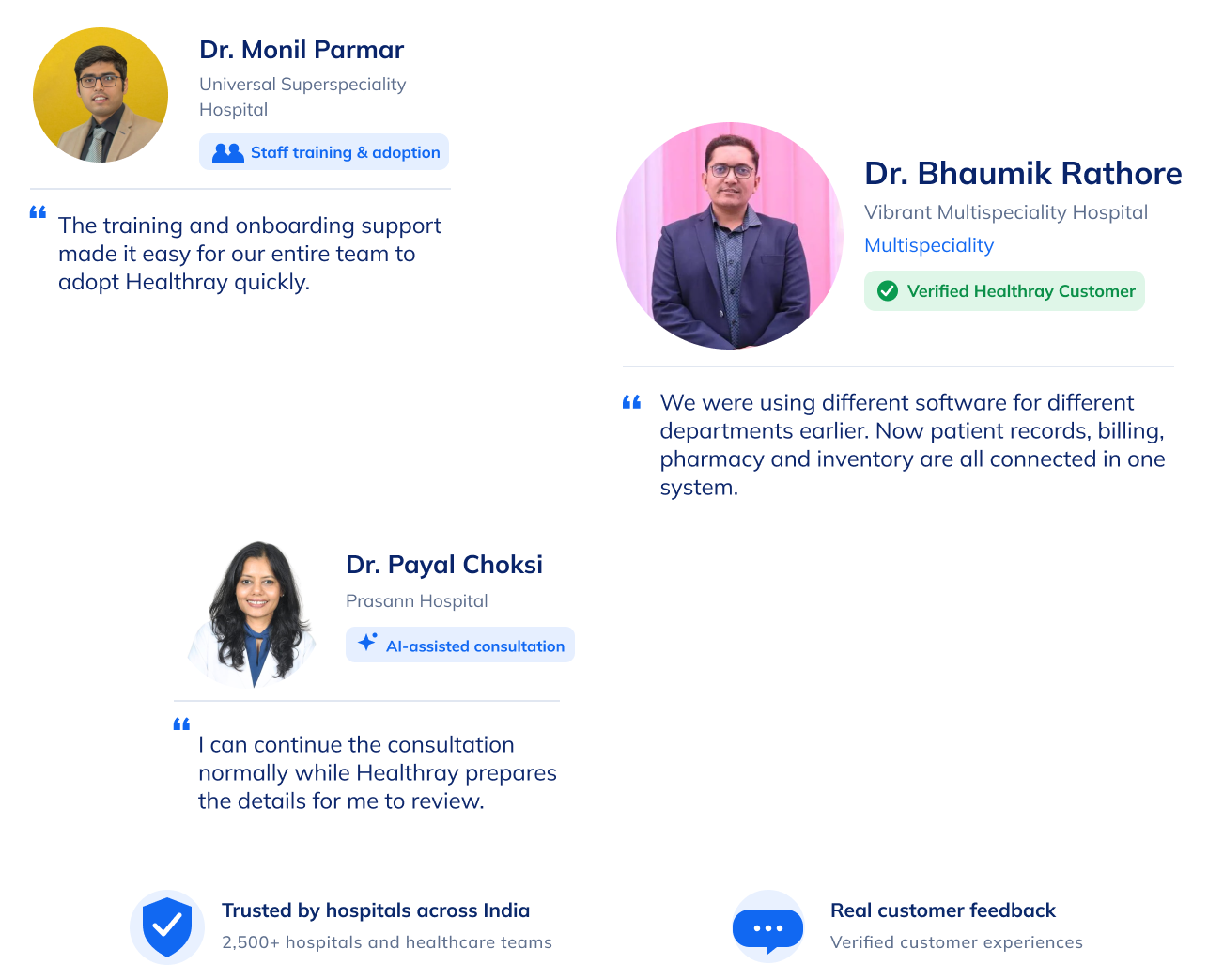 Doctors love Healthray and we love them back