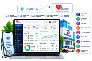 Healthray hospital management dashboard for HealthPlix alternatives