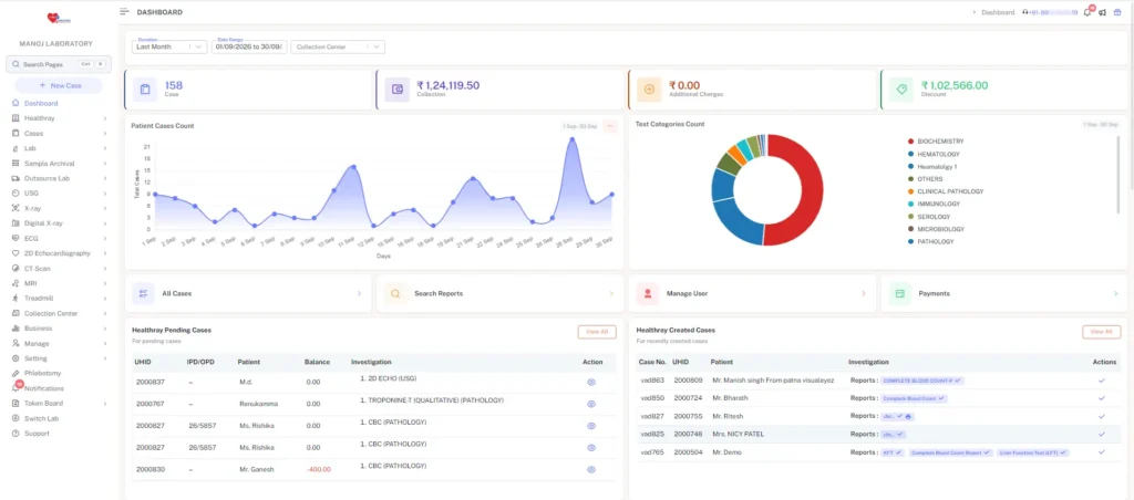 Healthray Lims Screenshot